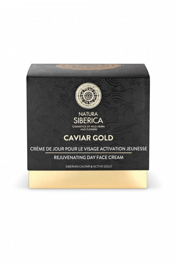 Odmładzający krem do twarzy na dzień z kawiorem i złotem Natura Siberica Caviar Gold 50 ml
