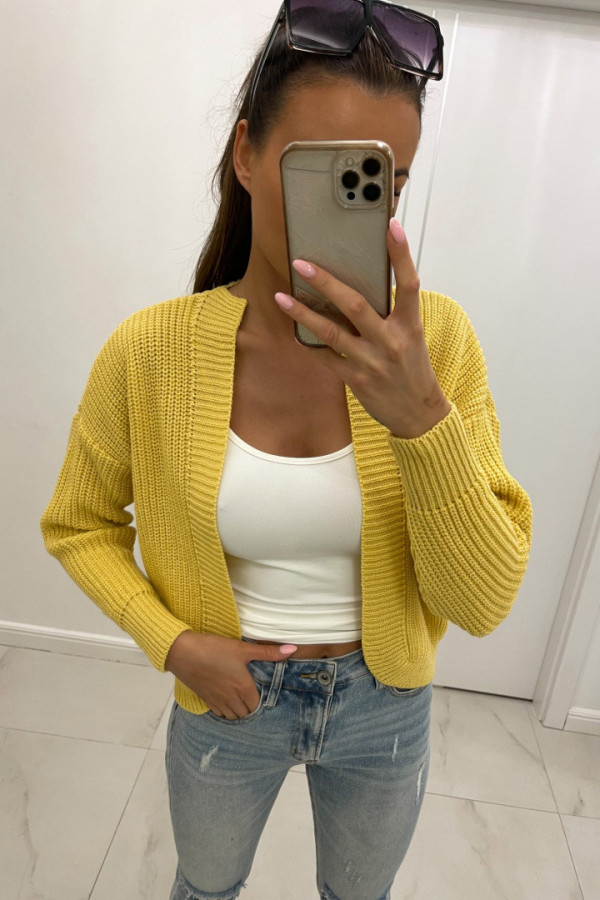 Sweter krótki narzutka AVANTI żółty