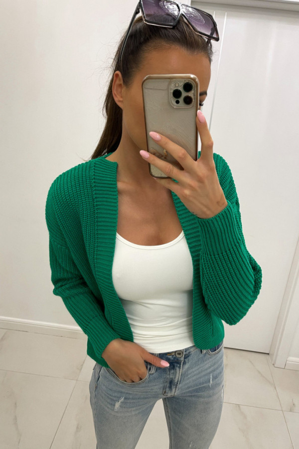 Sweter krótki narzutka AVANTI zielony