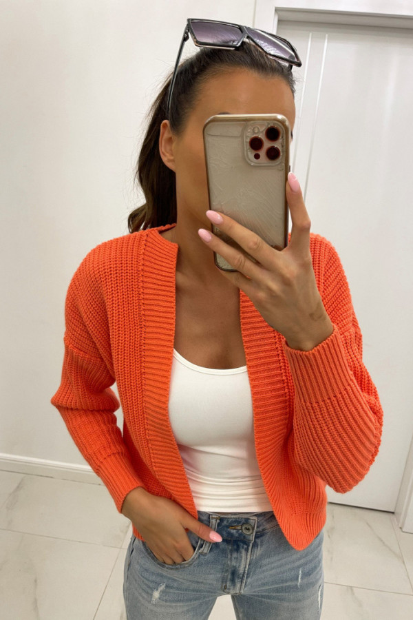 Sweter krótki narzutka AVANTI pomarańczowy