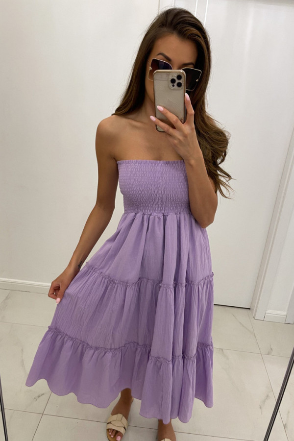 Sukienka spódnica ze ściągaczem ELVIRA lila