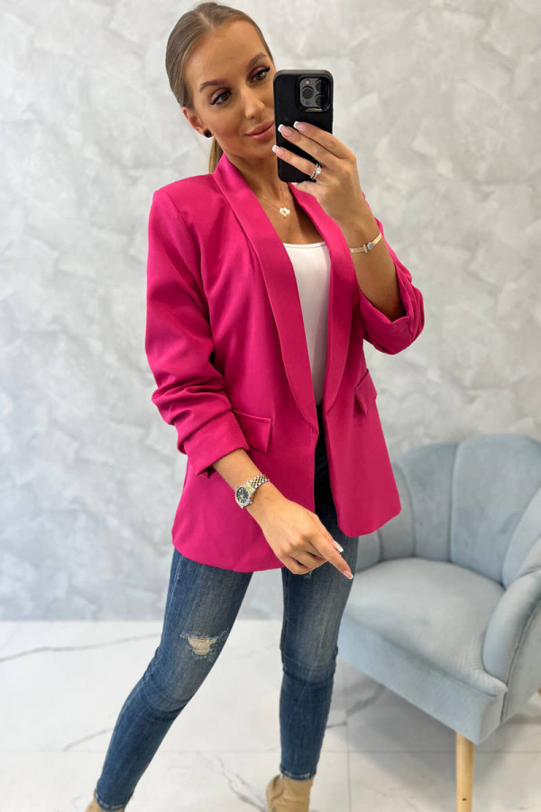 Marynarka damska oversize z klapami CLASSY fuksja 5