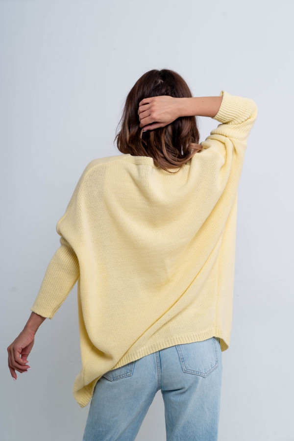 Sweter damski narzutka VENISE żółty 2