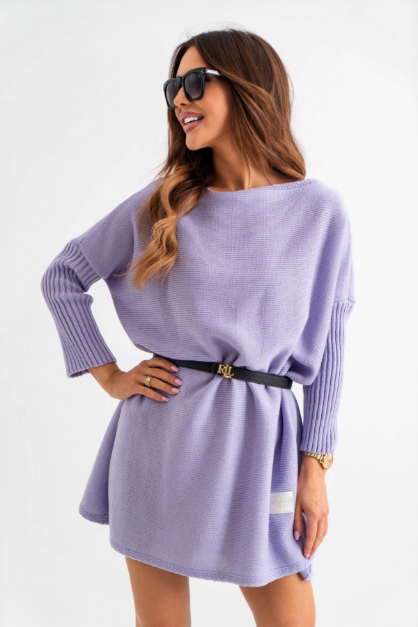 Sweter sukienka oversize ESTRELLA lila 1